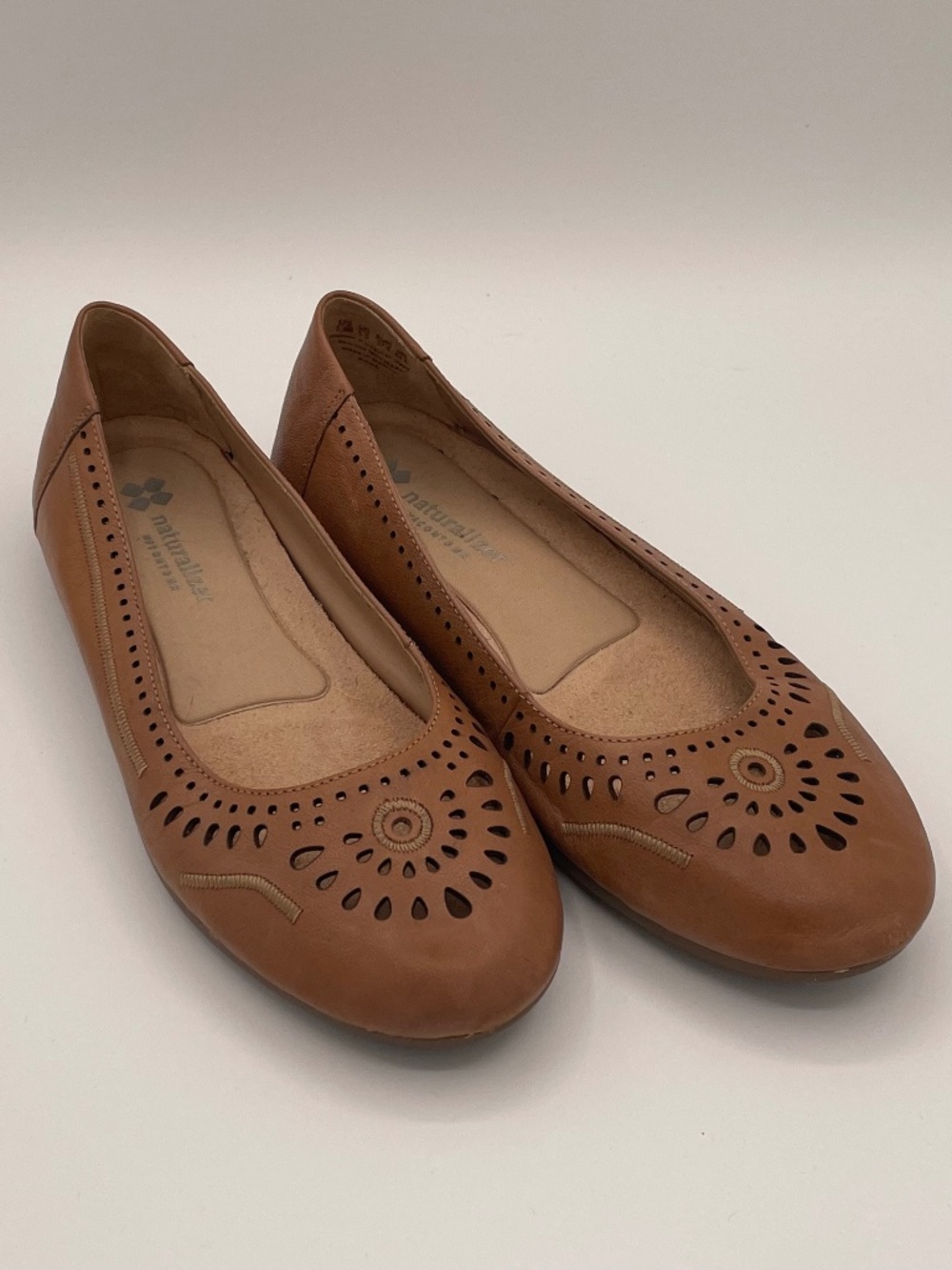 Naturalizer Ballet Flat Women's 7.5 Tan Leather